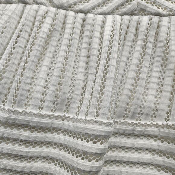 Forever 21 White Stripe Mesh Mini Dress - Picture 2 of 3